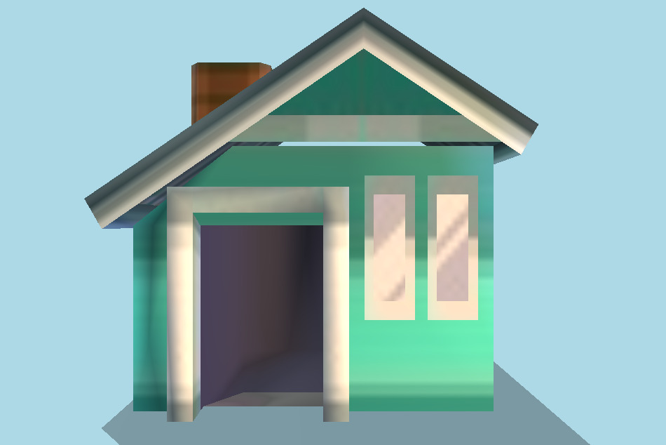 Pokémon HeartGold / SoulSilver Pewter City House 3d model